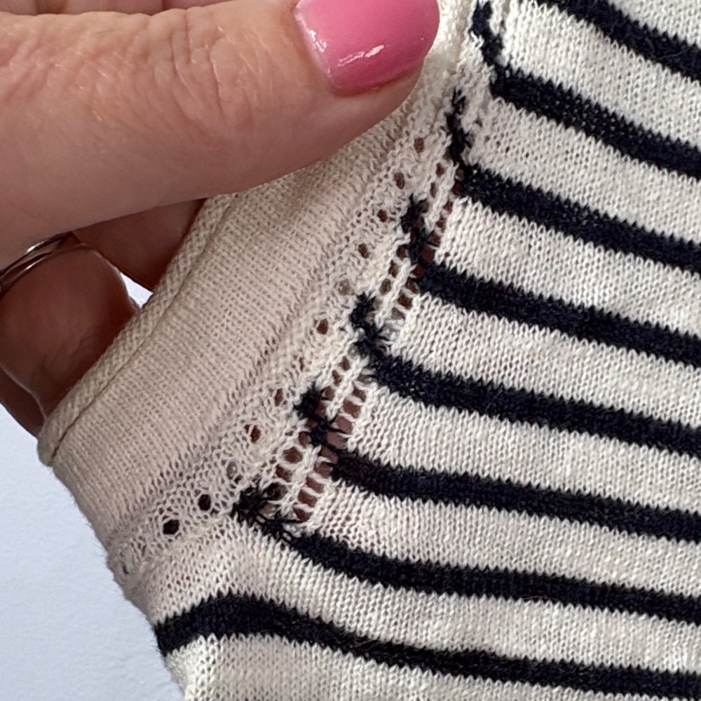 White Stuff Striped Knit Top in Blue & Cream - Picture 4 of 8